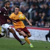 David Turnbull in action against Hearts on Saturday (Pic by Ian McFadyen)
