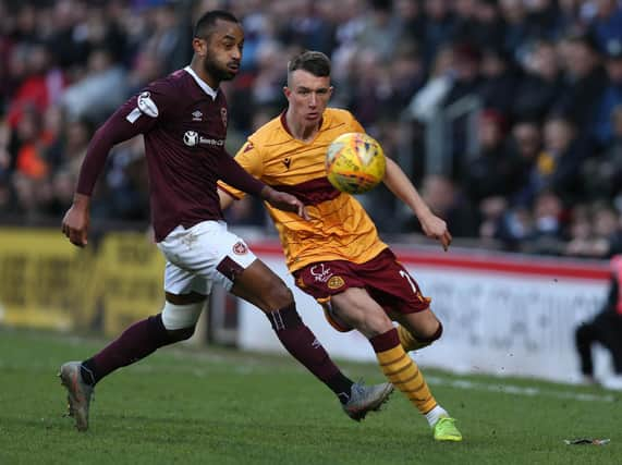 David Turnbull in action against Hearts on Saturday (Pic by Ian McFadyen)