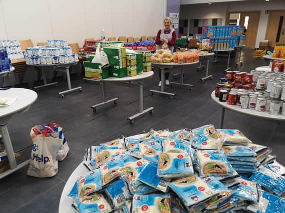 Food parcels are being delivered from the hub in Barrhead.