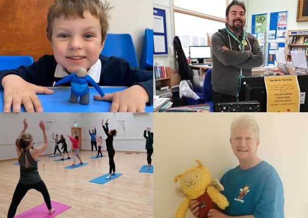 Pictures from Spring Holiday Camp for key workers' children, Sharon from Barrhead Library hosting a popular live Facebook session and Peter Cameron from Busby Library, who has been running lego challenges online as part of his 'Brickfast' Club.