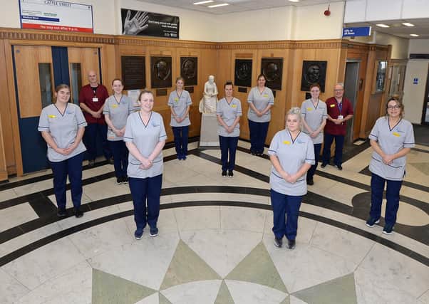 Student nurses joining the Glasgow Royal Infirmary team.