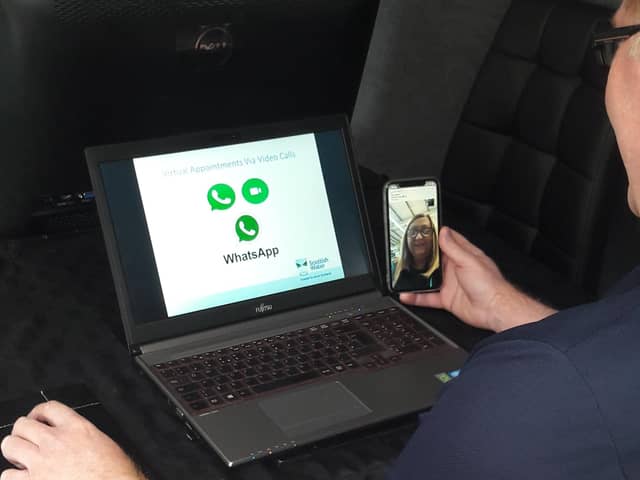 Innovation at work...Scottish Water engineers have been able to observe social distancing, with a little help from WhatsApp.