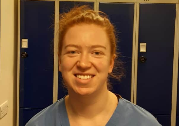 Catriona Looby (28) has started her nursing career caring for patients with Covid-19 at the Queen Elizabeth University Hospital.