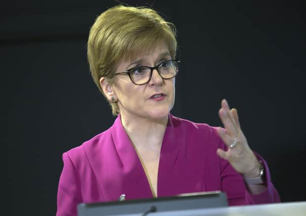 First Minister Nicola Sturgeon holds a media briefing  on Coronavirus (COVID-19) after she had taken part in the UK Governments COBRA meeting. (Photo by David Cheskin - WPA Pool/Getty Images)