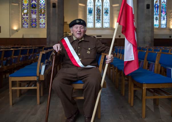 © Sandy young Photography 07970 268944

WW2 Polish war veteran Ludwik Jaszczur a solider of the Polish Corps under General Wladyslaw Anders fought at the battle of Monte Cassino alongside the famous “soldier bear” Wojtek.
After the war ended Mr Jaszczur arrived at a displacement camp in Ayrshire.
When demobilised, he began working in the local hospital making beds and feeding patients before training as a nurse. He then went on to be a surgical instrument maker for a company in Edinburgh.
His repairing skills impressed his bosses and he soon advanced to fixing typewriters and office machinery at Remington for nearly half a century.

Now 93 Ludwik still runs his own shop in Edinburgh, repairing zips and locks for leather handbags.
Ludwick is pictured in Greyfrier's Church, Edinburgh in his uniform.


E: sandy@scottishphotographer.com
W: www.scottishphotographer.com

**Editorial use only**no photo sales**no marketing** credit must read scottishphotographer.com**