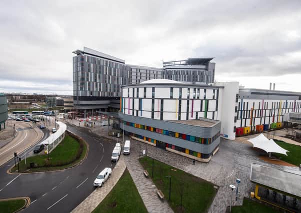 Essential visitors at Queen Elizabeth University Hospital will be greeted by volunteers with hand sanitiser