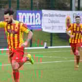 Jamie Hunter celebrates a goal for Rossvale