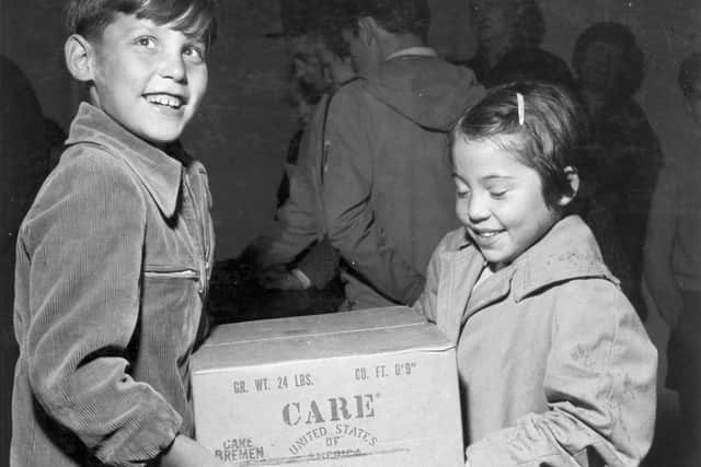 Youngsters in the 1940s and 50s were delighted to receive a CARE package filled with goodies from a kind-hearted stranger on the other side of the world.