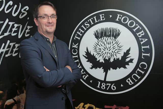 Speaking ahead of today’s EGM, Partick Thistle chief executive Gerry Britton says the SPFL ‘should be able to accept critical evaluation’. Picture: Craig Foy/SNS