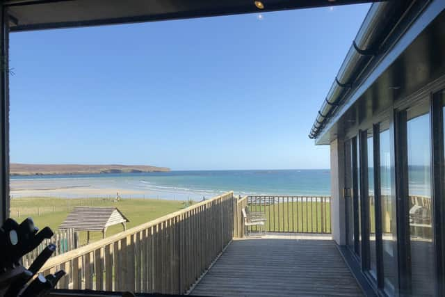 Picture window...at the Broad Bay Guest House on the Isle of Lewis provided this amazing view of the coastline.