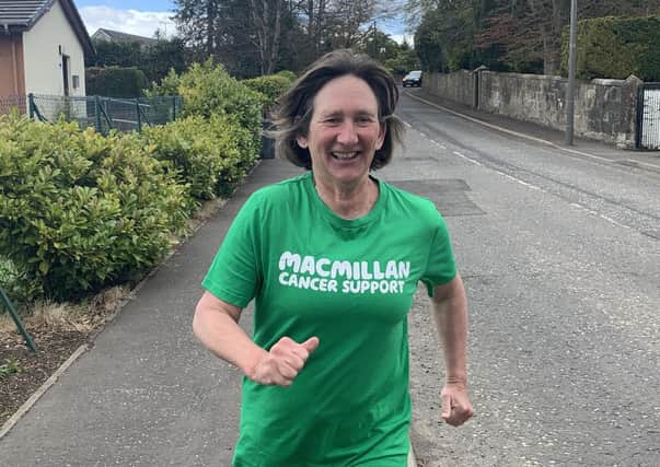 Claire Anderson is running in aid of Macmillan Cancer Support.