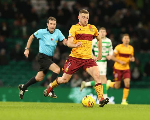 Allan Campbell in action against Celtic last season (Pic by Ian McFadyen)