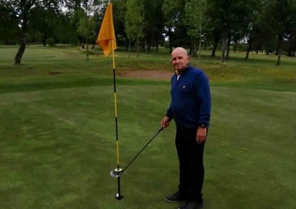 Charles Glancy of Kirkintilloch Golf club after his hole in one