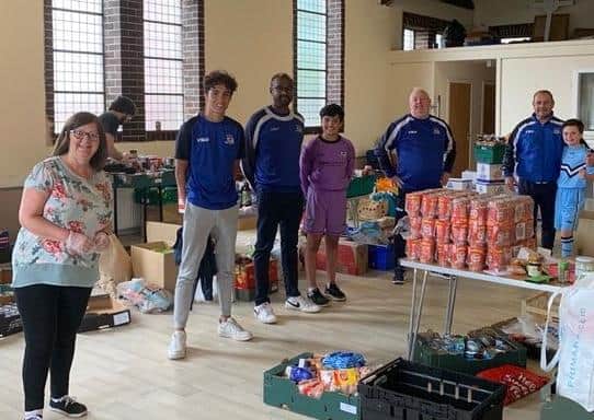 West Park United handed over a £780 donation to Glasgow NE Food Bank after a recent Keepy Uppy Challenge
