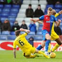 Jordan White in action for Inverness Caley against Falkirk in the 2018-19 Scottish Championship campaign (Pic by Michael Gillen)