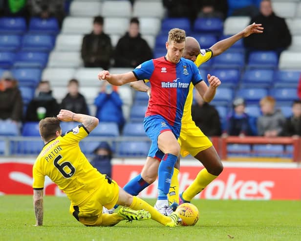 Jordan White in action for Inverness Caley against Falkirk in the 2018-19 Scottish Championship campaign (Pic by Michael Gillen)