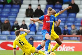 Jordan White in action for former club Inverness Caley Thistle last season (Pic by Michael Gillen)