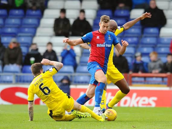 Jordan White in action for former club Inverness Caley Thistle last season (Pic by Michael Gillen)