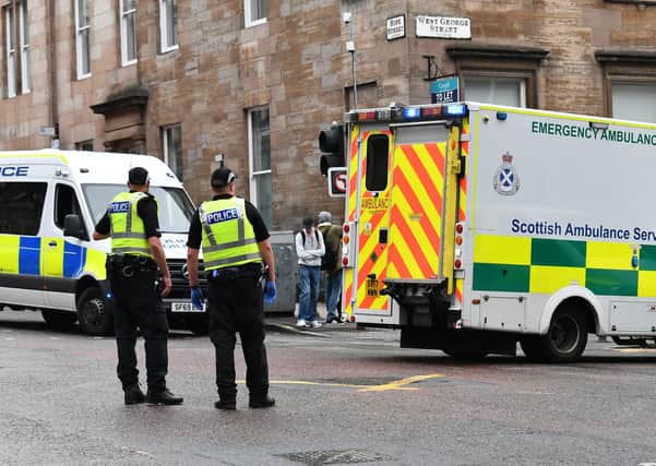 Police officers were on the scene within minutes of Friday's attack in West George Street.