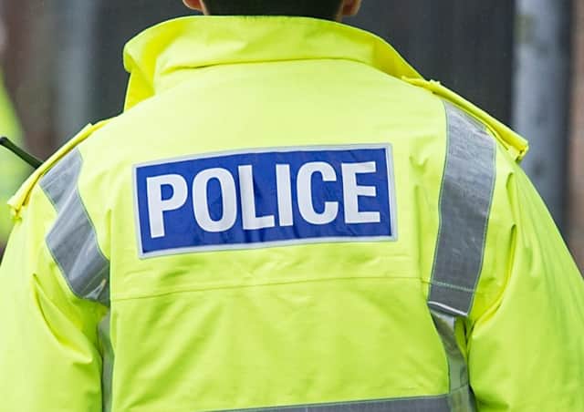 17/01/17 . GLASGOW. Stock shot of Police Scotland. gv of police, Police stock , officer , officers , incident , police in attendance.