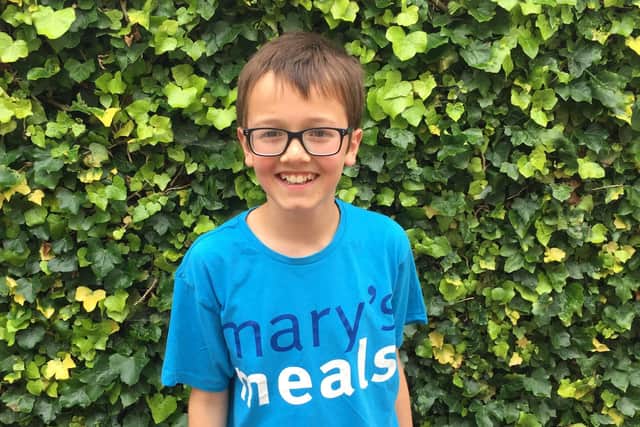 Zac is aiming to raise as much money as possible to help the charity feed as many children as possible.