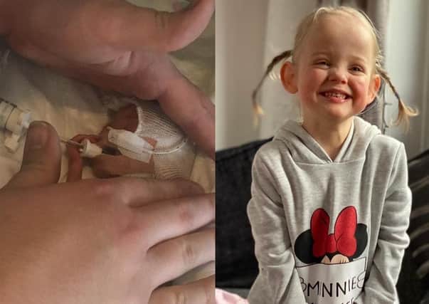 Clara Healey has come a long way after being born 16 weeks premature