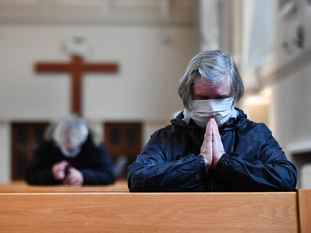 People have only been able to attend church in Scotland for private prayer in recent weeks. Photo: John Devlin