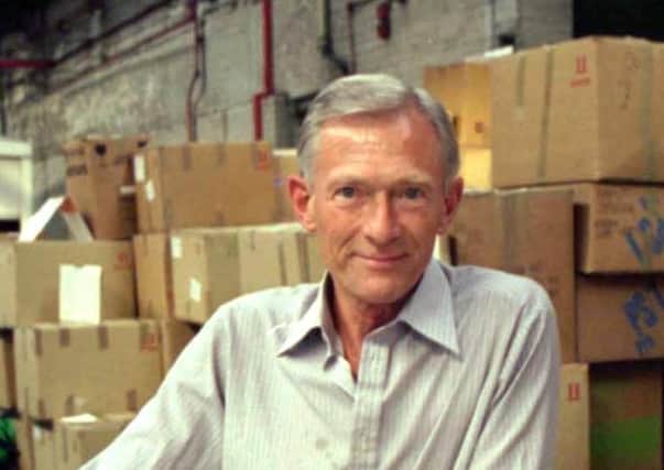 Alan Witcutt at Edinburgh Direct Aid's warehouse in July 1993.