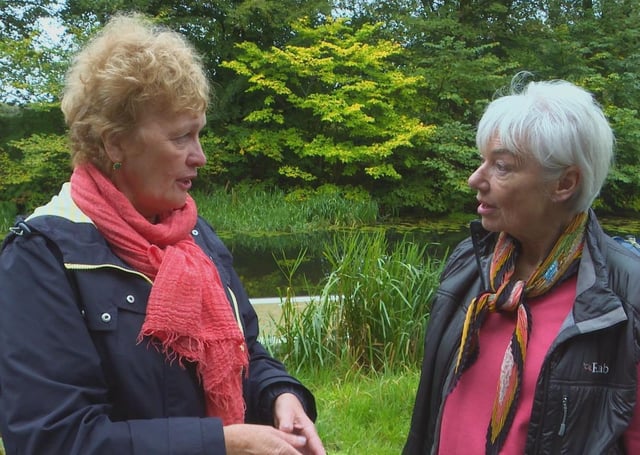 Rachel is pictured, left, with Heather Dewar