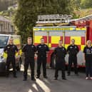 Tracey Groom, Kindness Project Lead at CHSS, and the Kilsyth Fire & Rescue team showing their support for the partnership.