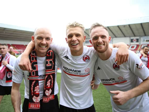 Kevin Nicoll (left) was club captain when Clyde won promotion. (Pic:Craig Black Photography)
