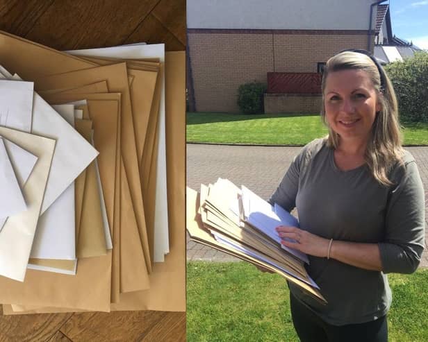 Letters have been delivered to residents in Burnfield Care Home in Giffnock and Westacres in Newton Mearns.