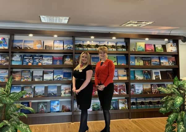 Manager Debbie Ballantyne (left) and travel consultant Liz Gould at the recently reopened Newton Mearns branch.