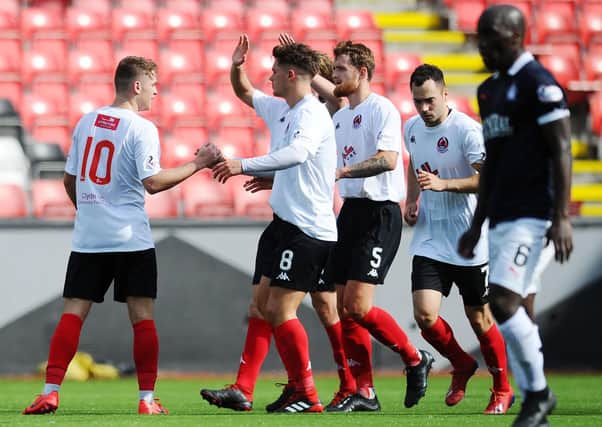Mark Lamont's goal gave Clyde victory over Falkirk last season