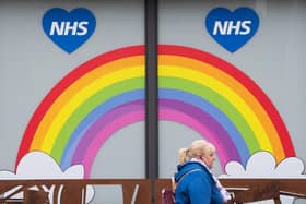An NHS tribute in Glasgow. Photo: John Devlin