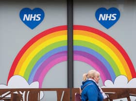 An NHS tribute in Glasgow. Photo: John Devlin