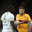 Motherwell's Liam Polworth and Livingston's Marvin Bartley (Pic by Ian McFadyen)
