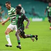 Celtic's Hatem Elhamed was found wanting as Ferencvaros' Tokmac Nguen scored the winner for Ferencvaros last year. Picture: Ross MacDonald / SNS