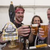 Jaw Brew brewer Mark Hazell (right) at the Milngavie Beer Festival in 2017