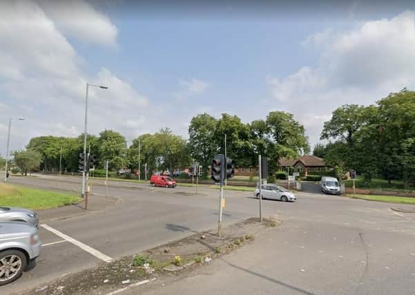 A motorcyclist died following the crash at the junction of Parkhouse Road and Nitshill Road.