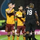 Motherwell ace Declan Gallagher (1st left)