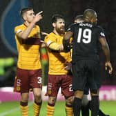 Motherwell ace Declan Gallagher (1st left)