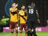 Motherwell ace Declan Gallagher (1st left)