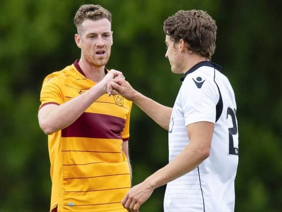 Jordan White won the game for Motherwell in Saturday's friendly against Dundee United (Pic courtesy of Motherwell FC)