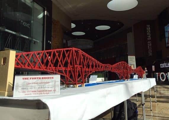 Michael's Forth Bridge model is made out of 3,000 Lego bricks.