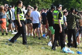 Large crowds gather at Kelvingrove Park in the summer 