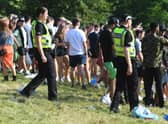Large crowds gather at Kelvingrove Park in the summer 