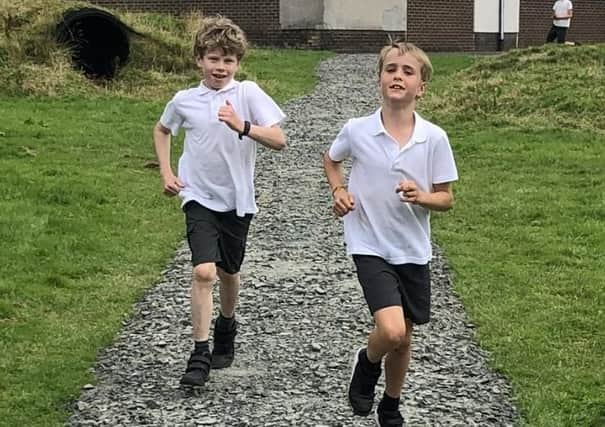 Strathblane pupils try out the new track