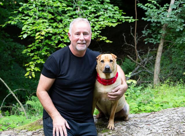 Ian Russell and Kai are taking part in Pound for Paws. (Photo: Julie Lamont Photography)