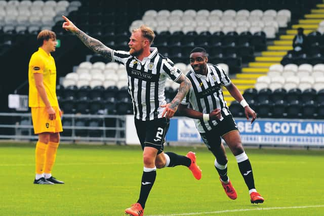 St Mirren's Richard Tait celebrates what turned out to be the winner against Livingston. Picture: Alan Harvey/SNS